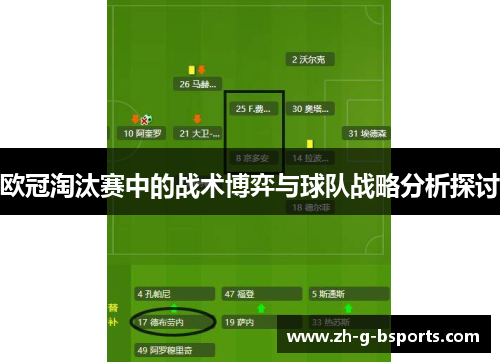 欧冠淘汰赛中的战术博弈与球队战略分析探讨