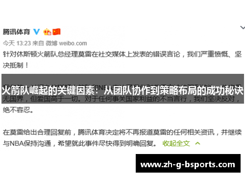 火箭队崛起的关键因素：从团队协作到策略布局的成功秘诀